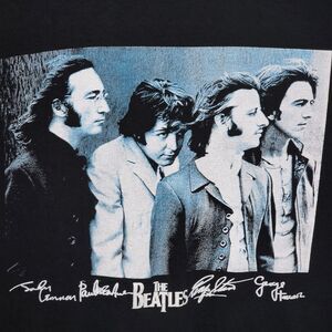 Vintage‎ 90's The Beatles Album Cover Autographed Retro Band Tee T-Shirt Men XXL